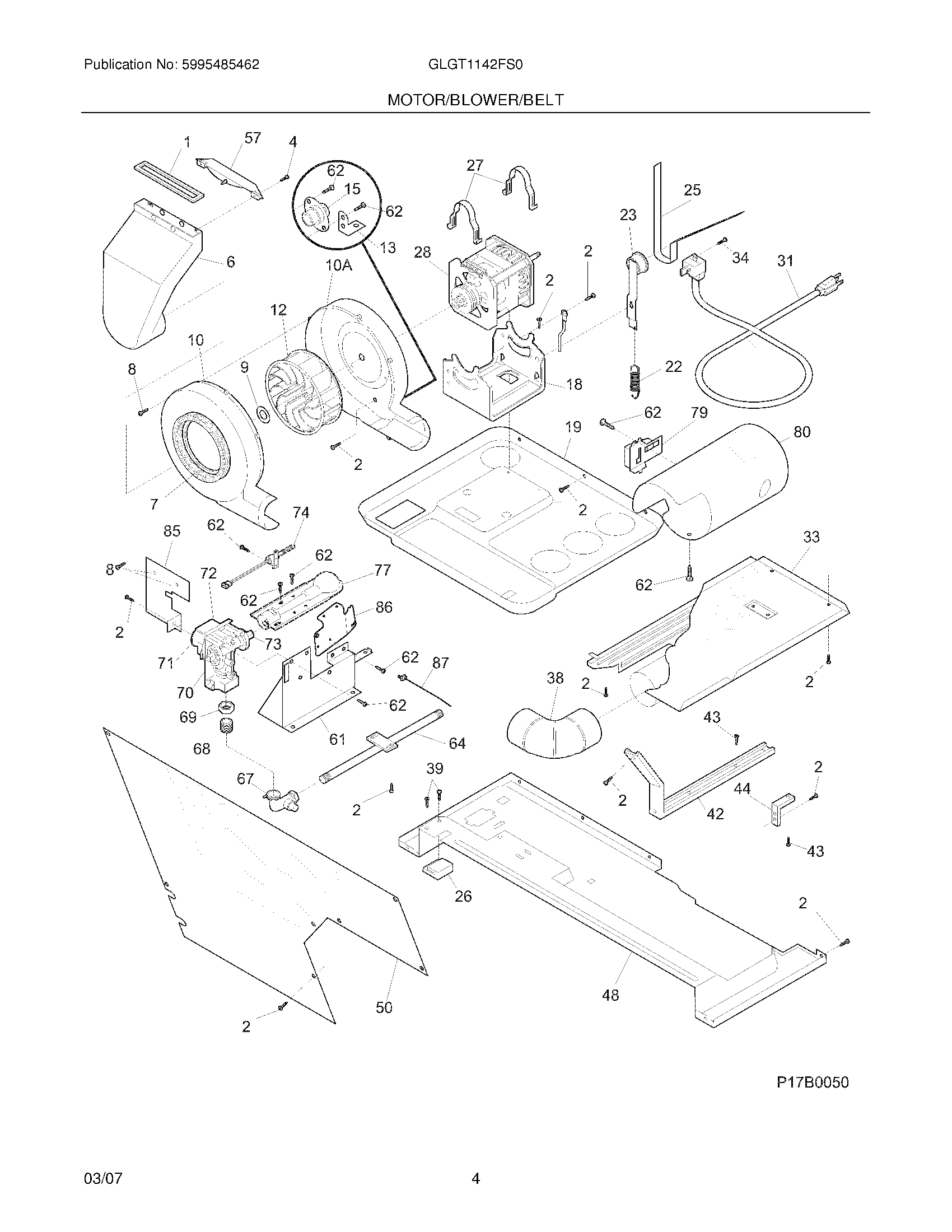 05 - MOTOR/BLOWER/BELT
