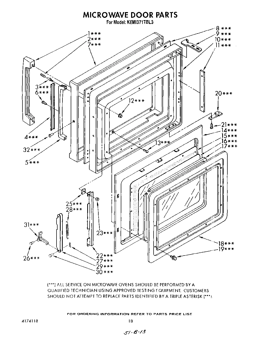 13 - MICROWAVE DOOR