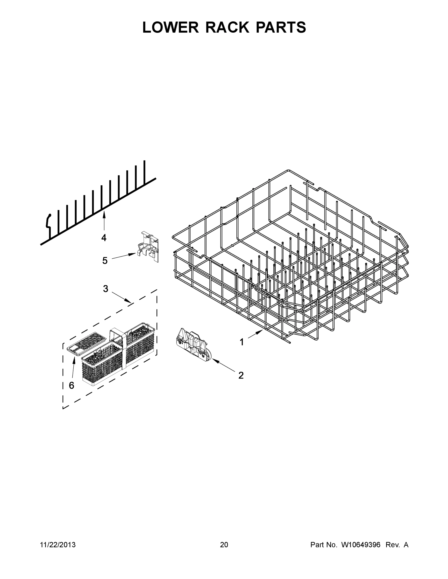 11 - LOWER RACK PARTS