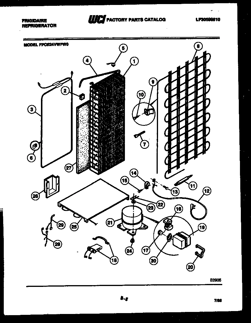 10 - SYSTEM AND AUTOMATIC DEFROST PARTS