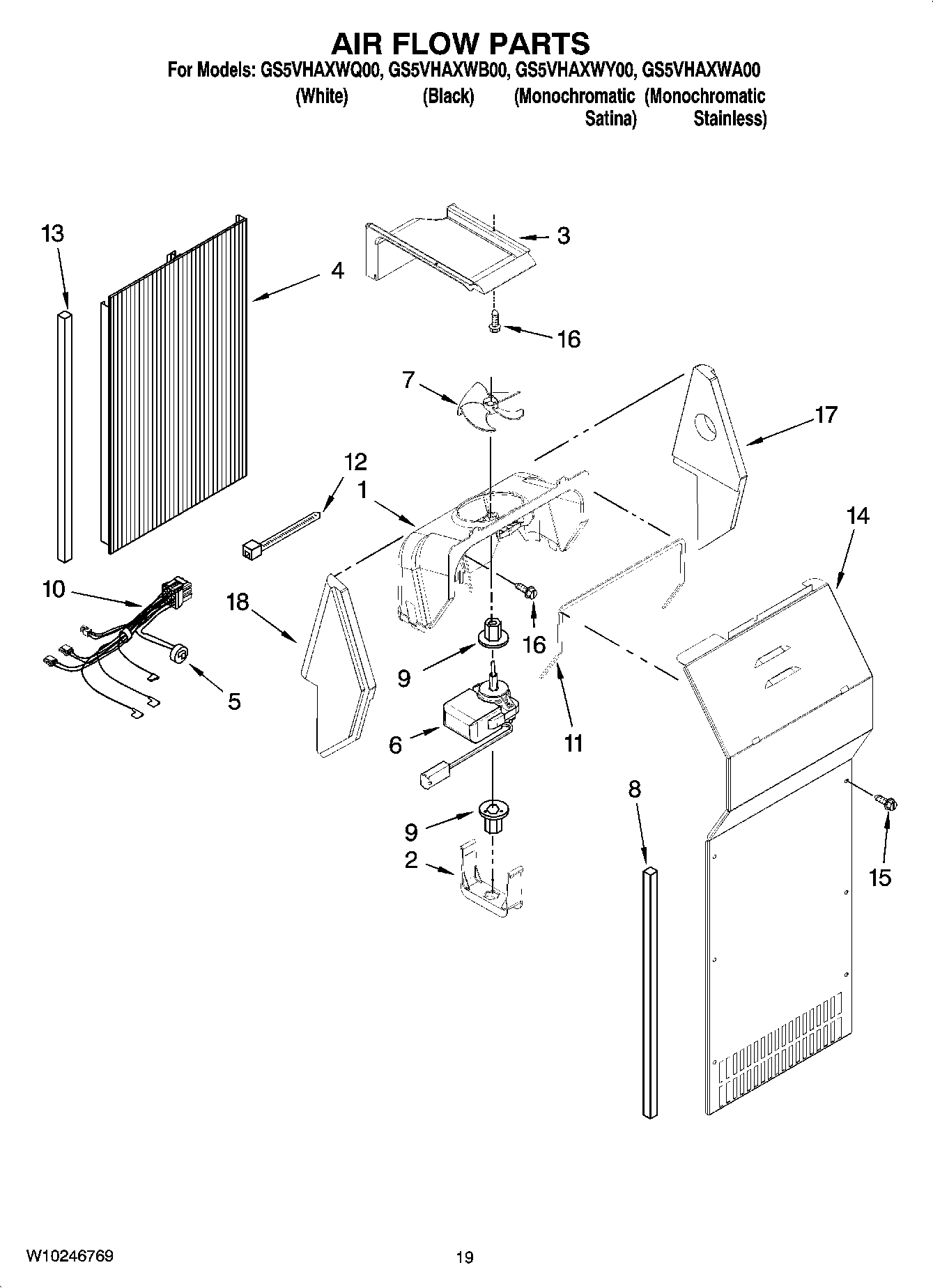 11 - AIR FLOW PARTS, OPTIONAL PARTS (NOT INCLUDED)