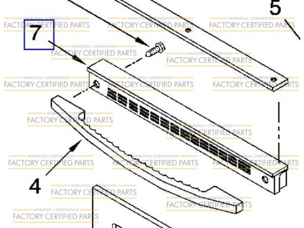 WP74003653 Whirlpool Door Trim