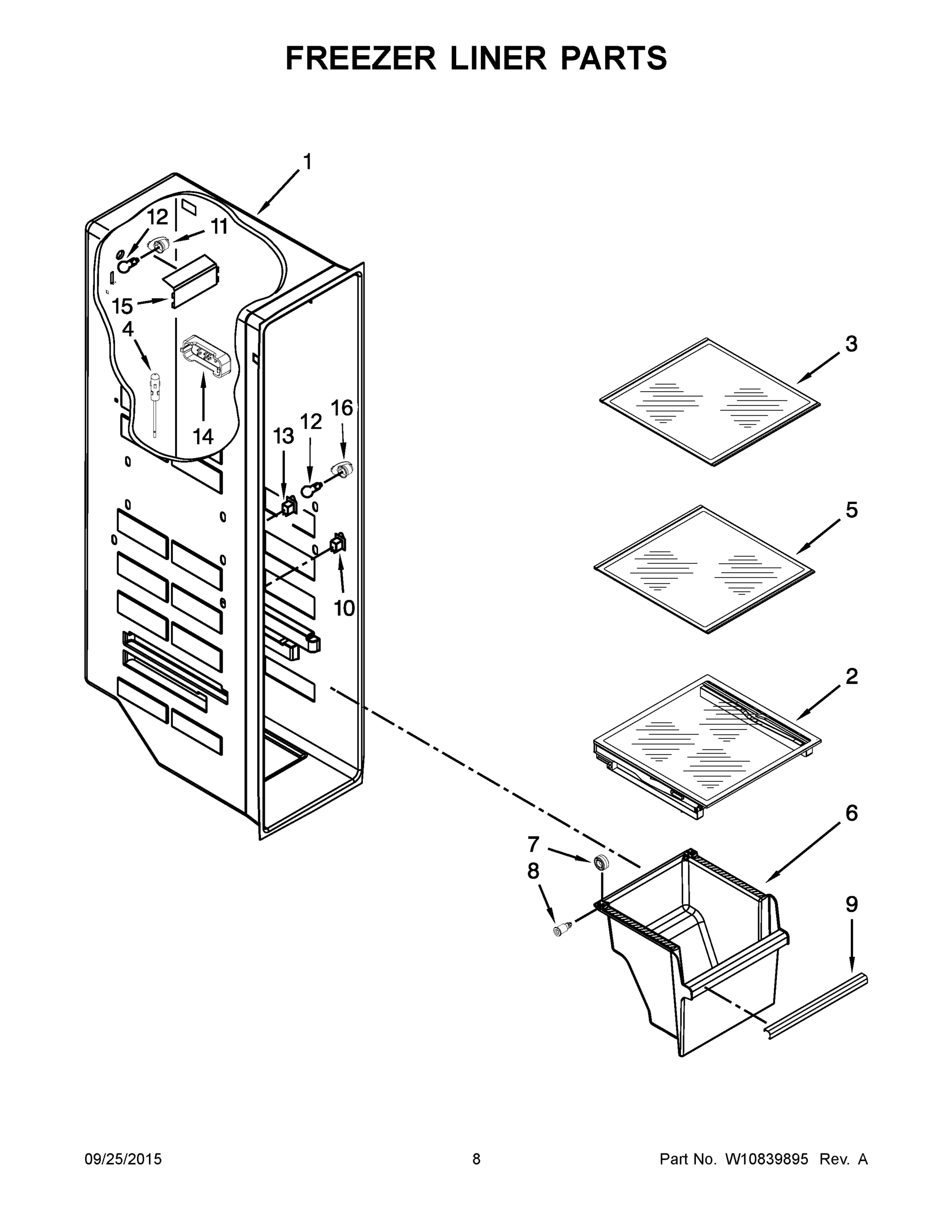 05 - FREEZER LINER PARTS