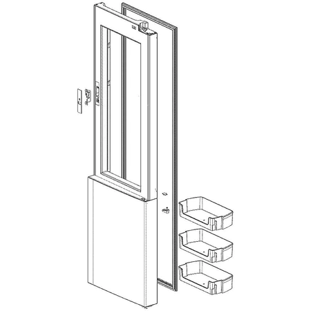 ADC74625502 LG Refrigerator Home Bar Door Ass