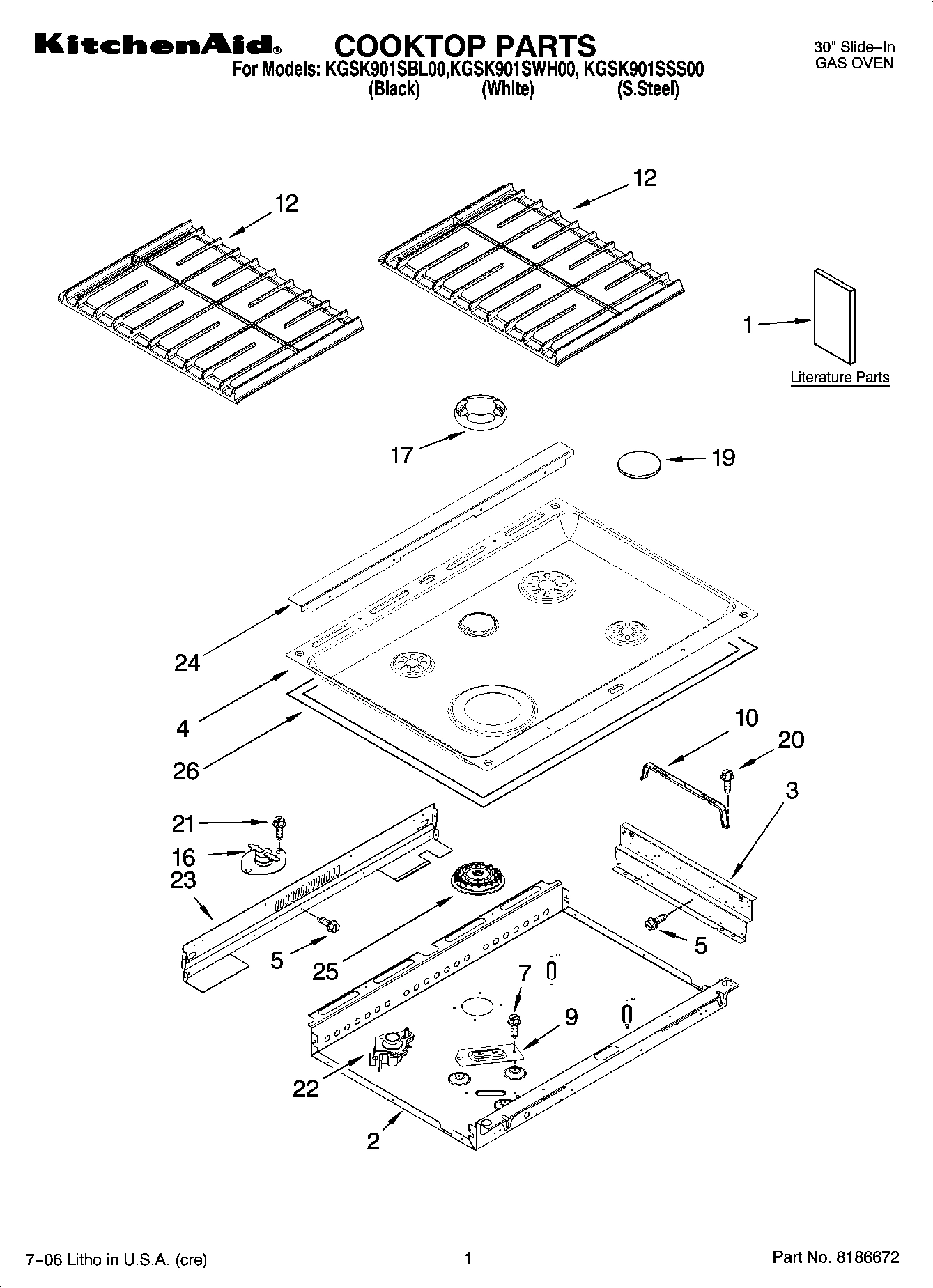 01 - COOKTOP PARTS