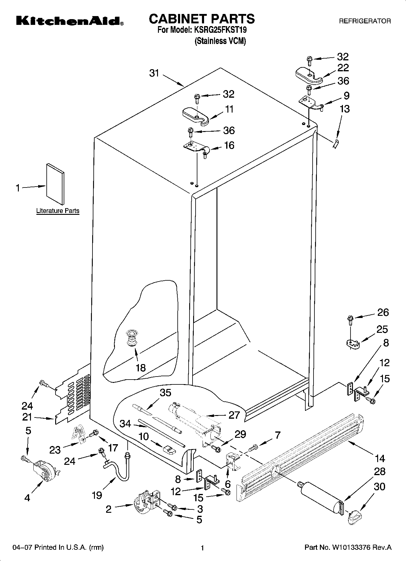 01 - CABINET PARTS