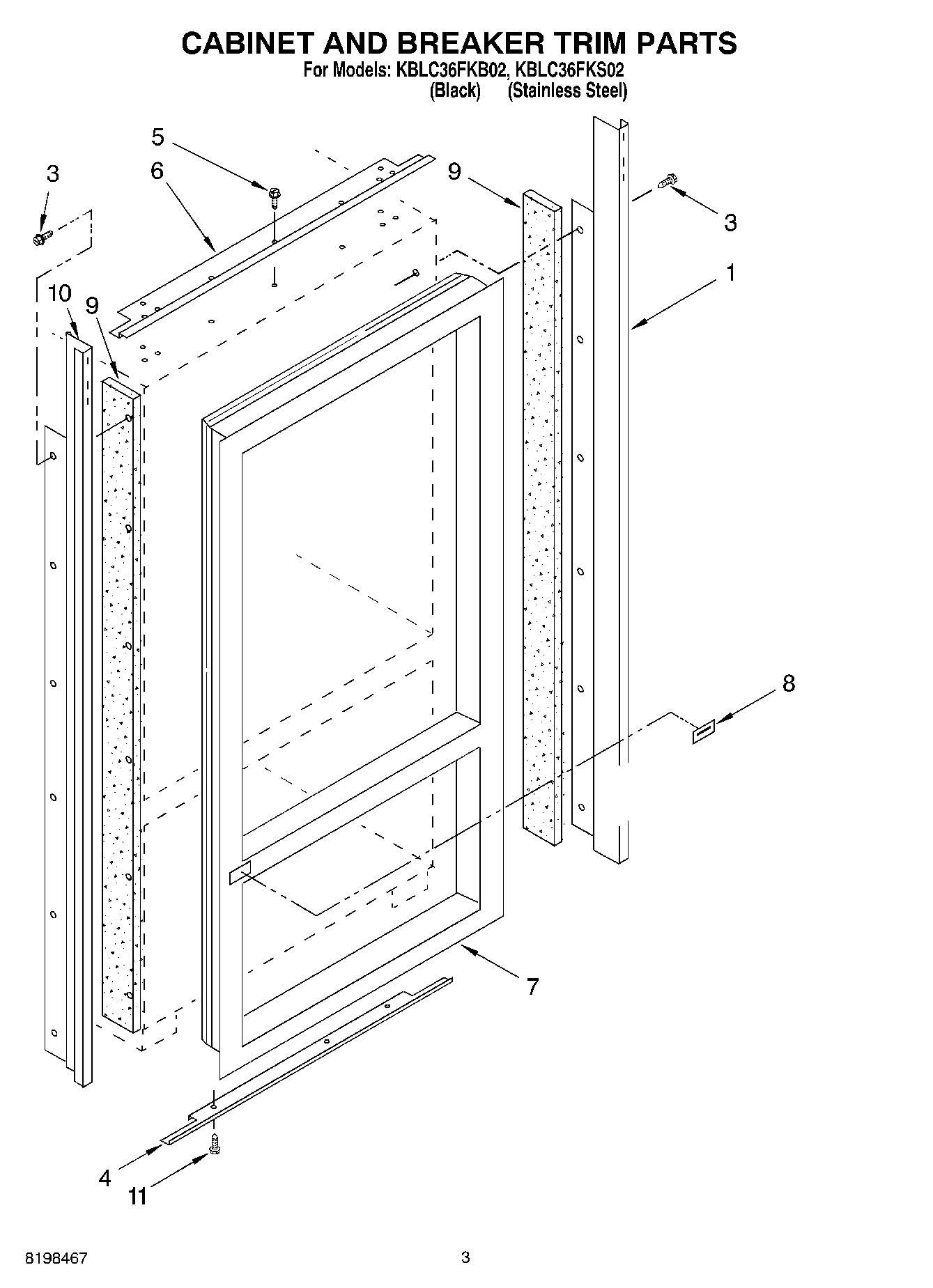 02 - CABINET AND BREAKER TRIM PARTS