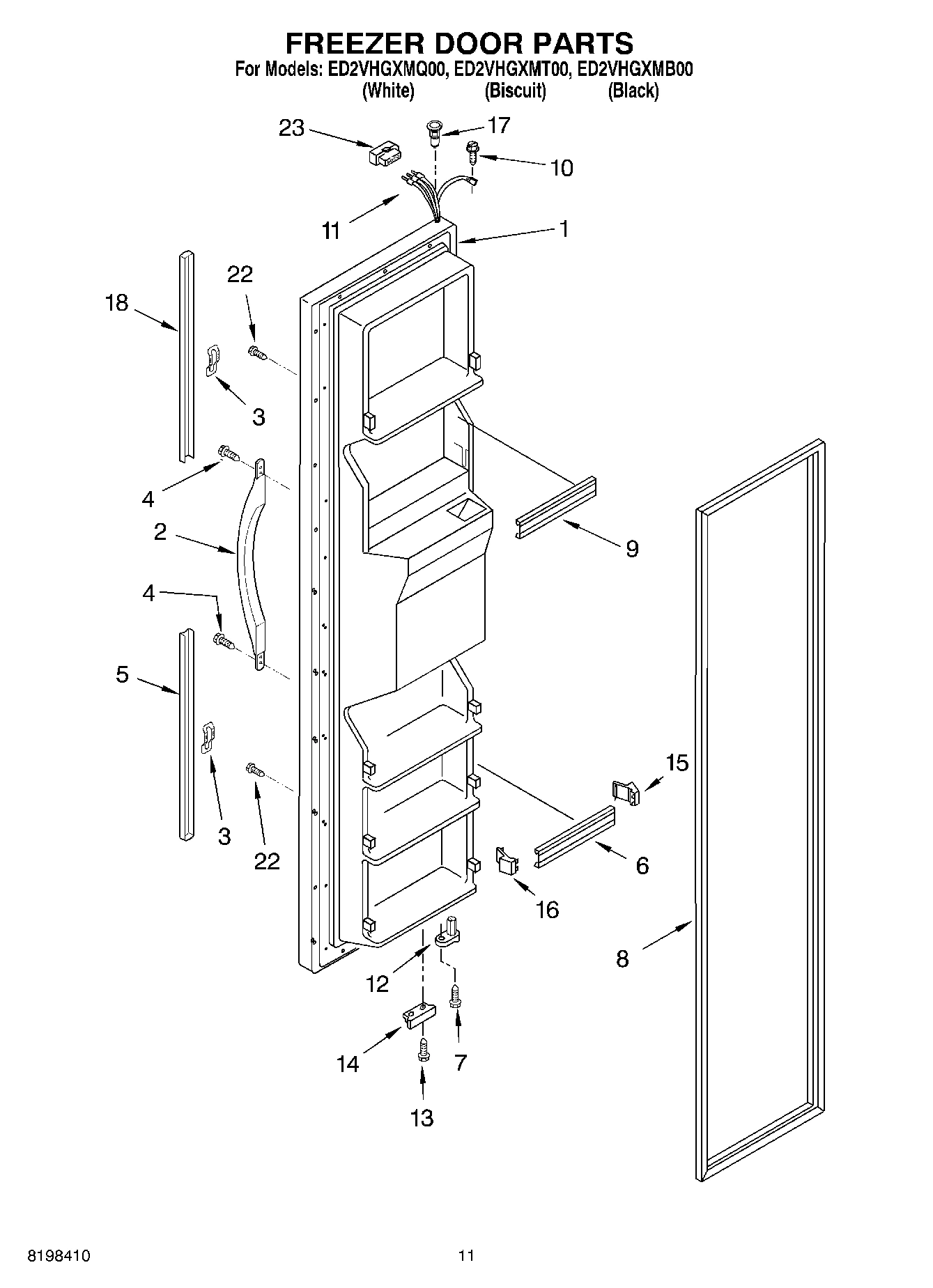 07 - FREEZER DOOR PARTS