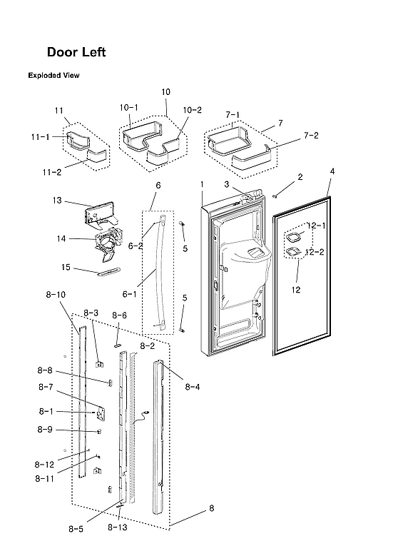 LEFT DOOR PARTS