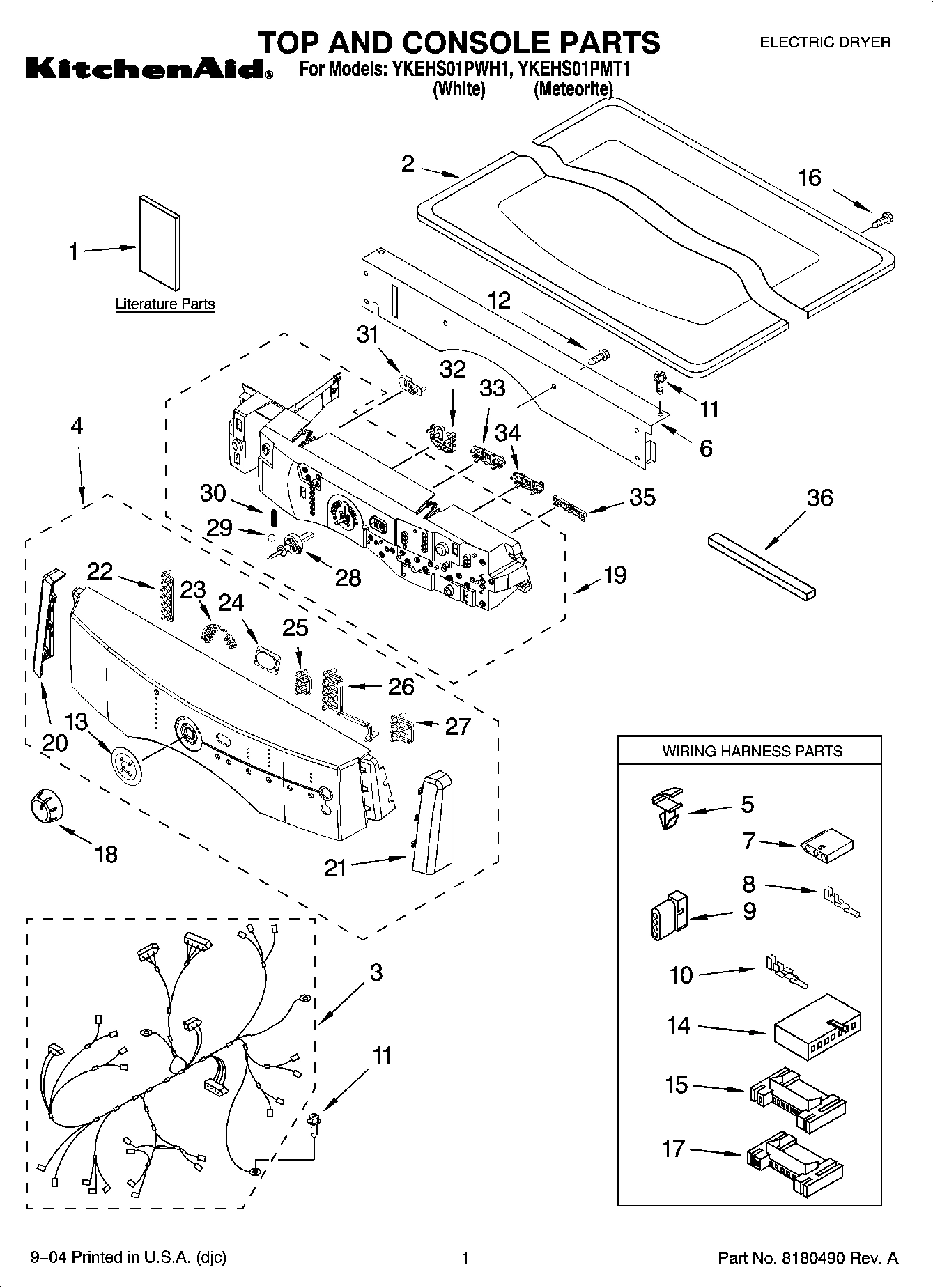 01 - TOP AND CONSOLE PARTS