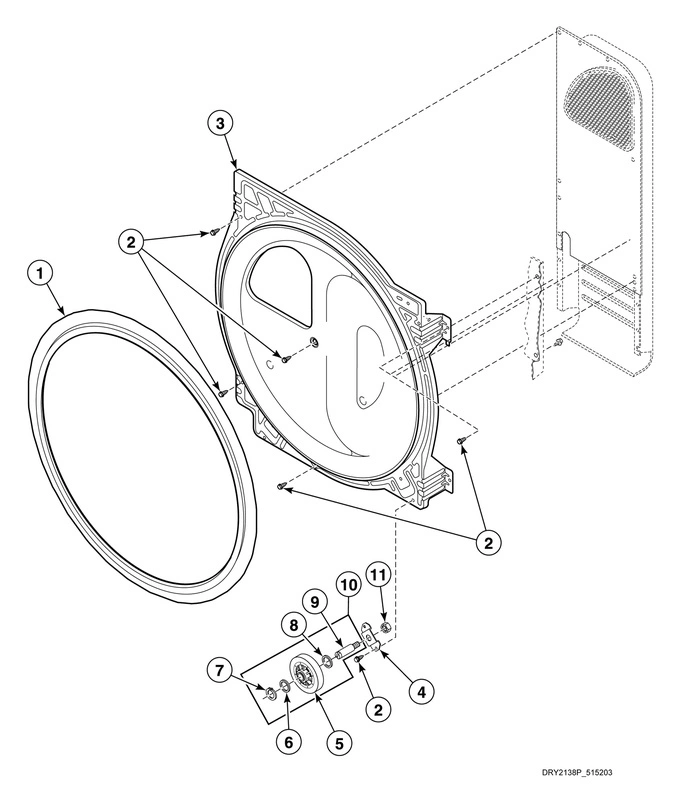 Rear Bulkhead, Felt Seal And Cylinder Roller