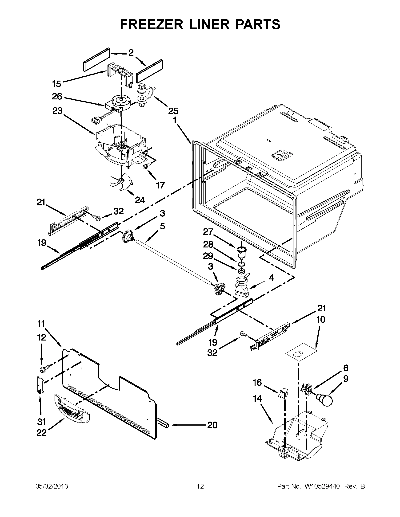 06 - FREEZER LINER PARTS