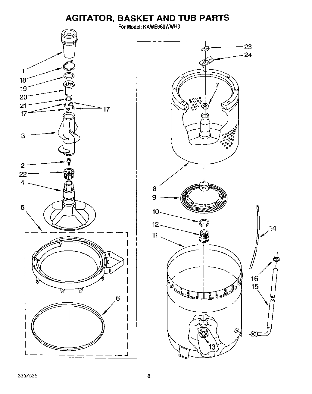 06 - AGITATOR, BASKET AND TUB