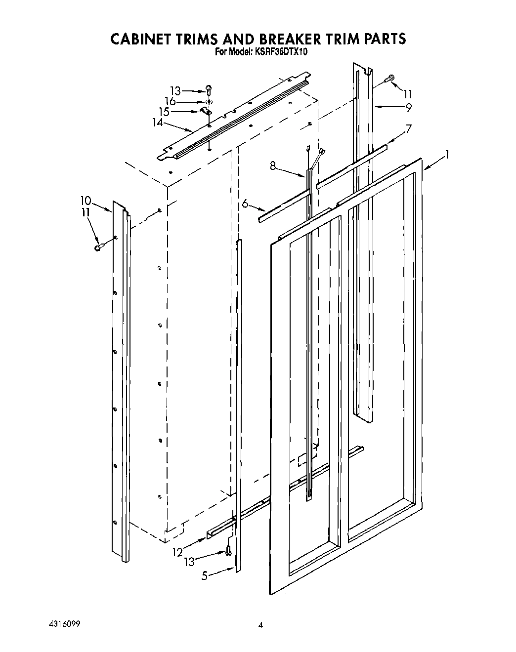 02 - CABINET TRIMS AND BREAKER TRIM