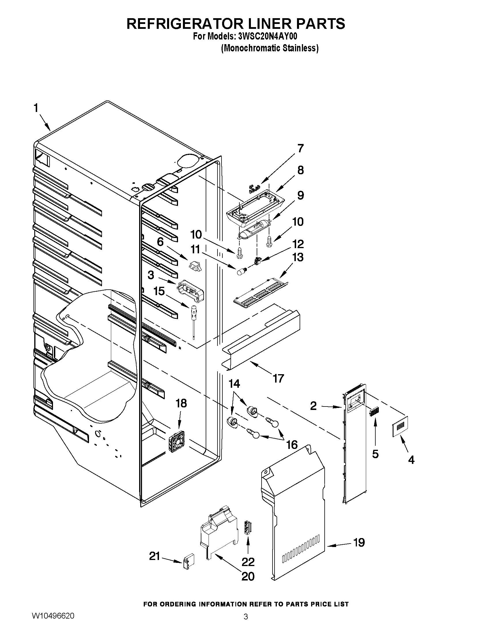 02 - REFRIGERATOR LINER PARTS