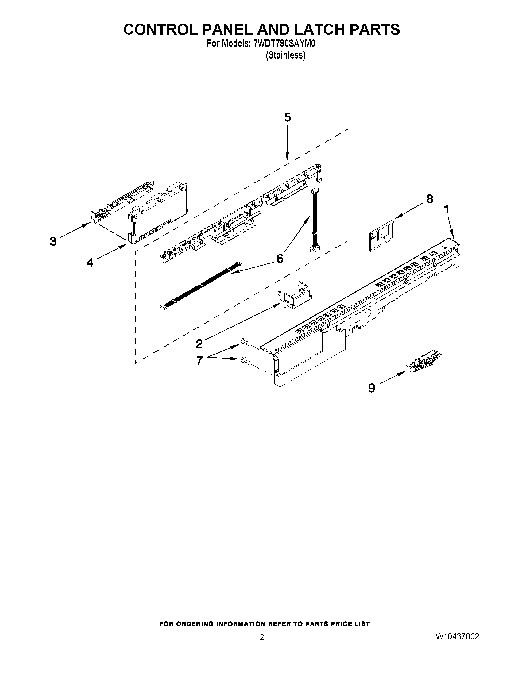 02 - CONTROL PANEL AND LATCH PARTS
