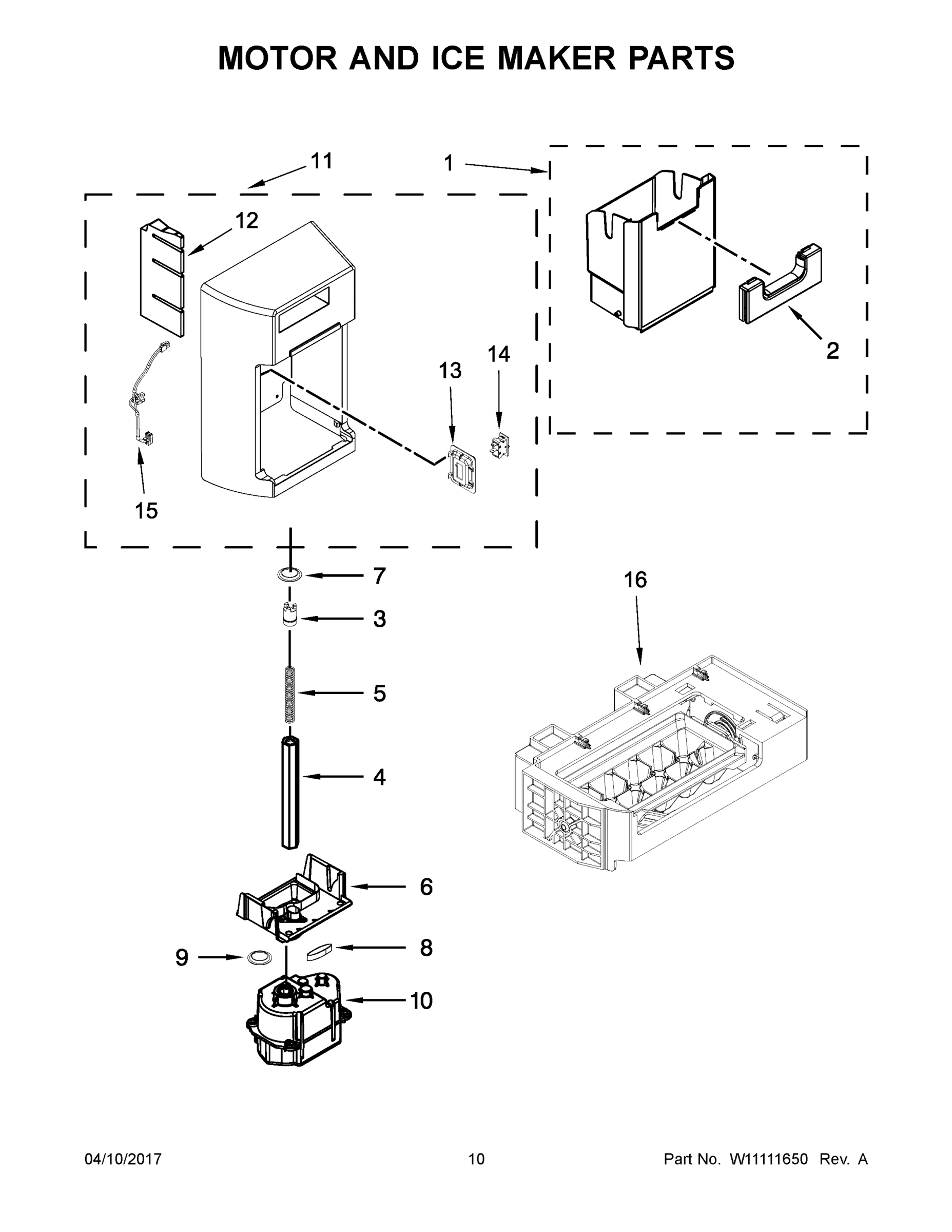 06 - MOTOR AND ICE MAKER PARTS