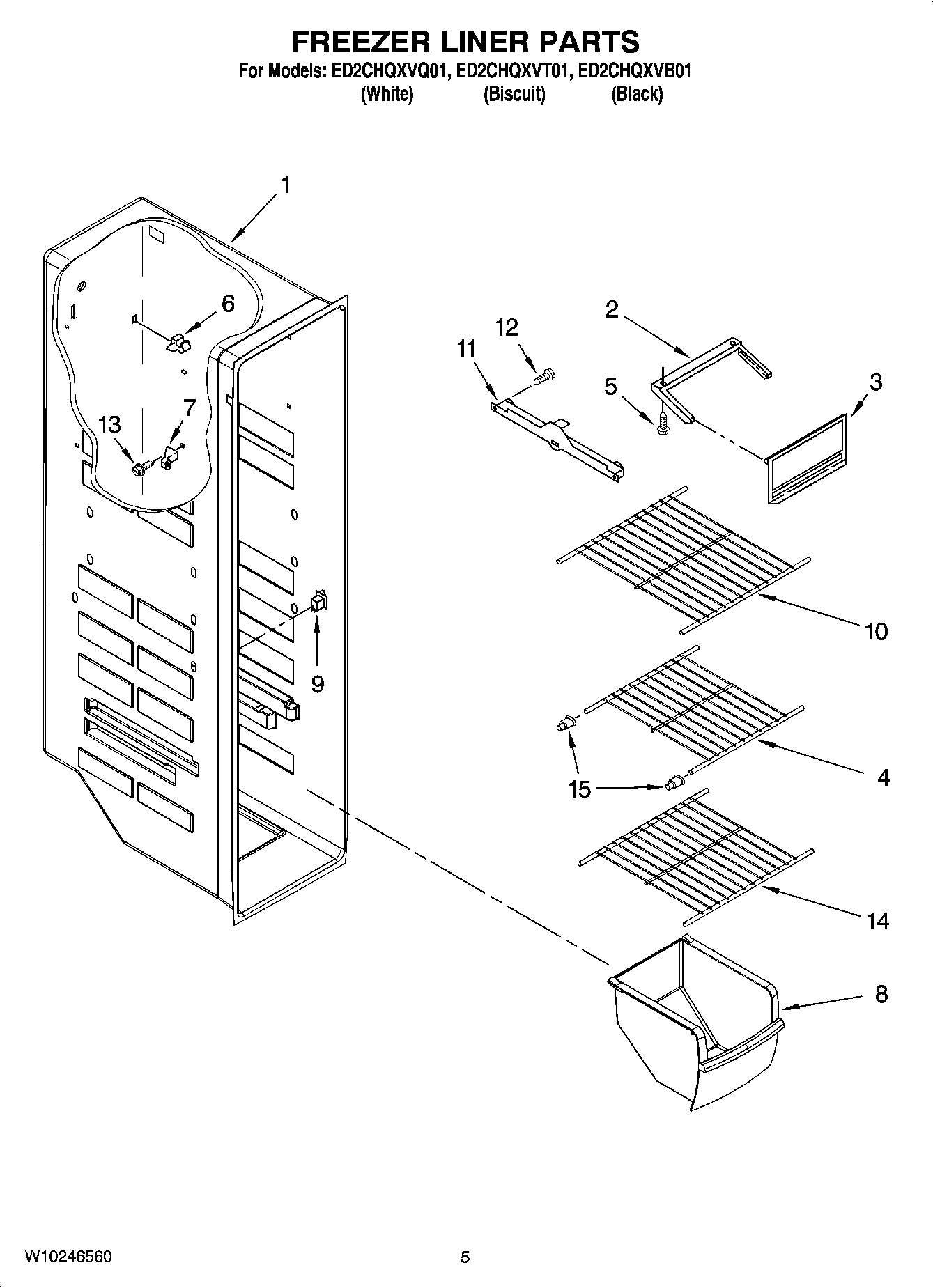 04 - FREEZER LINER PARTS
