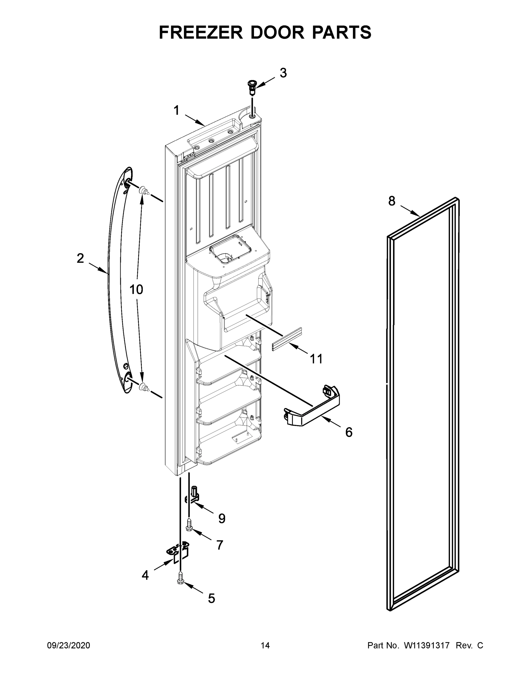 08 - FREEZER DOOR PARTS