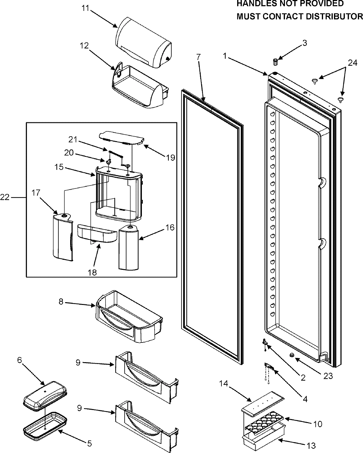 14 - REFRIGERATOR DOOR