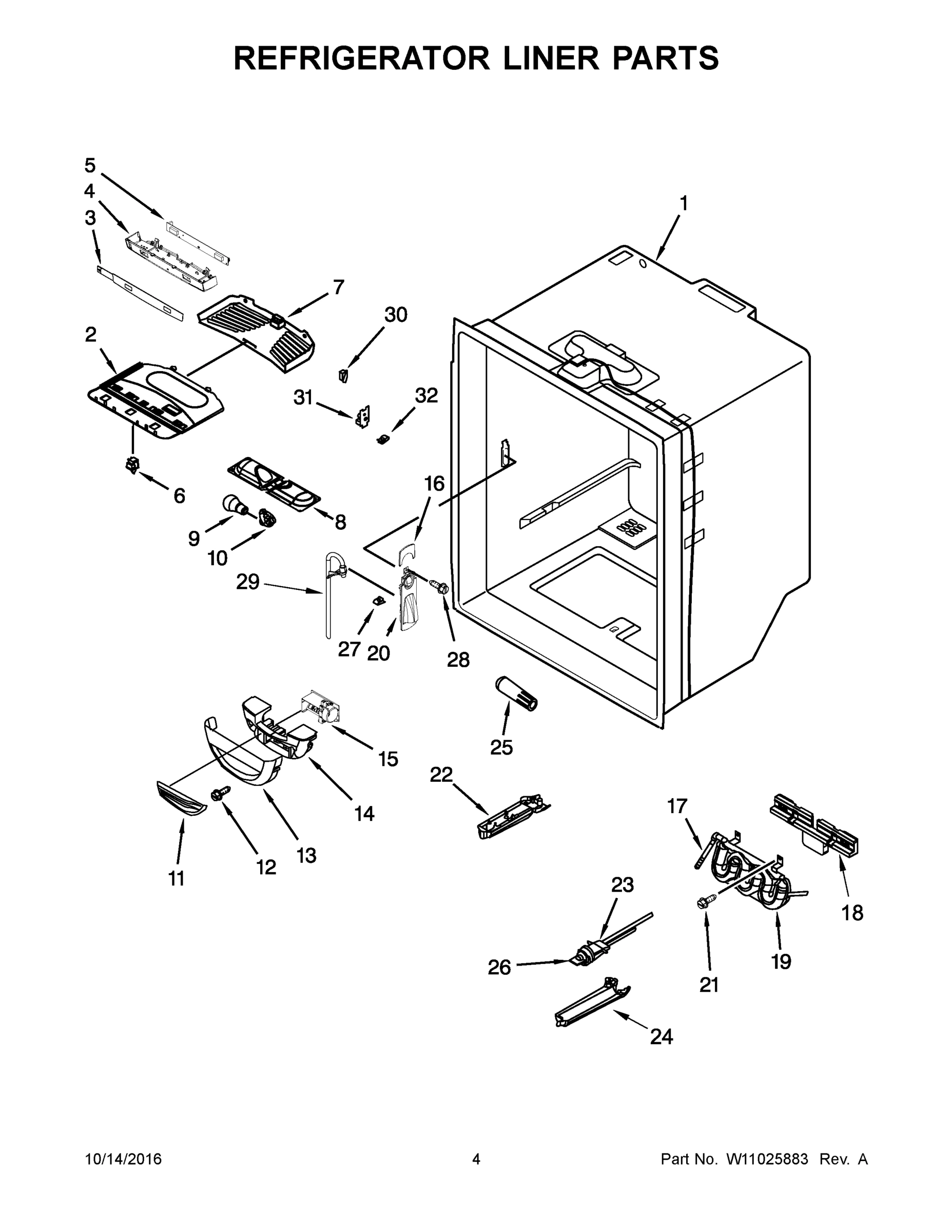 03 - REFRIGERATOR LINER PARTS