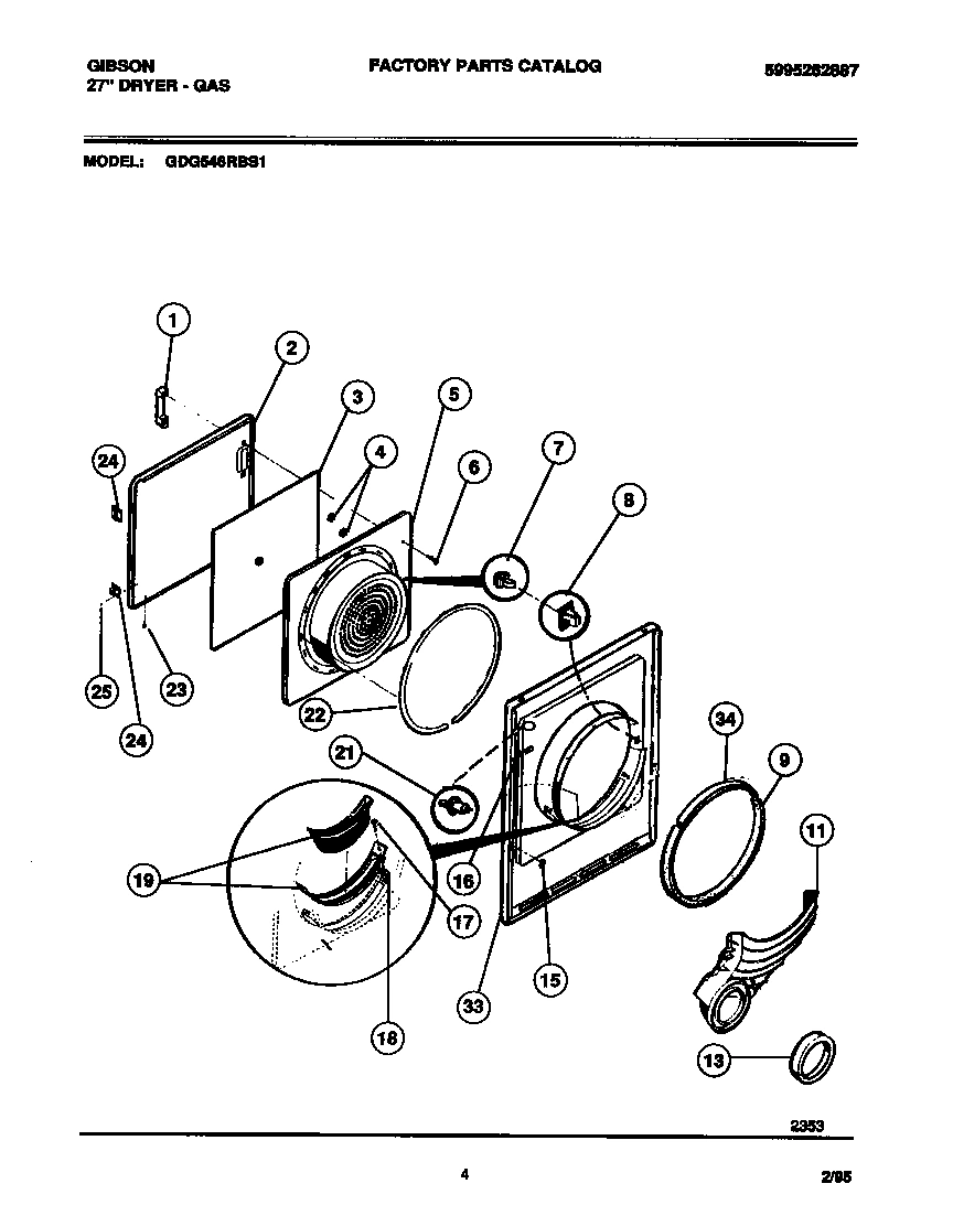 03 - DOOR, FRONT PANEL, LINT FILTER