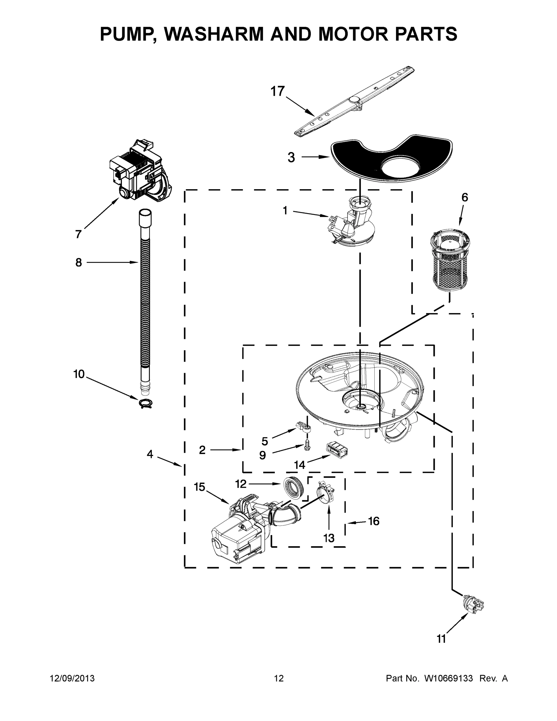 07 - PUMP, WASHARM AND MOTOR PARTS