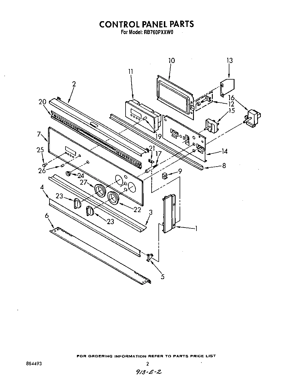 02 - CONTROL PANEL , LIT/OPTIONAL