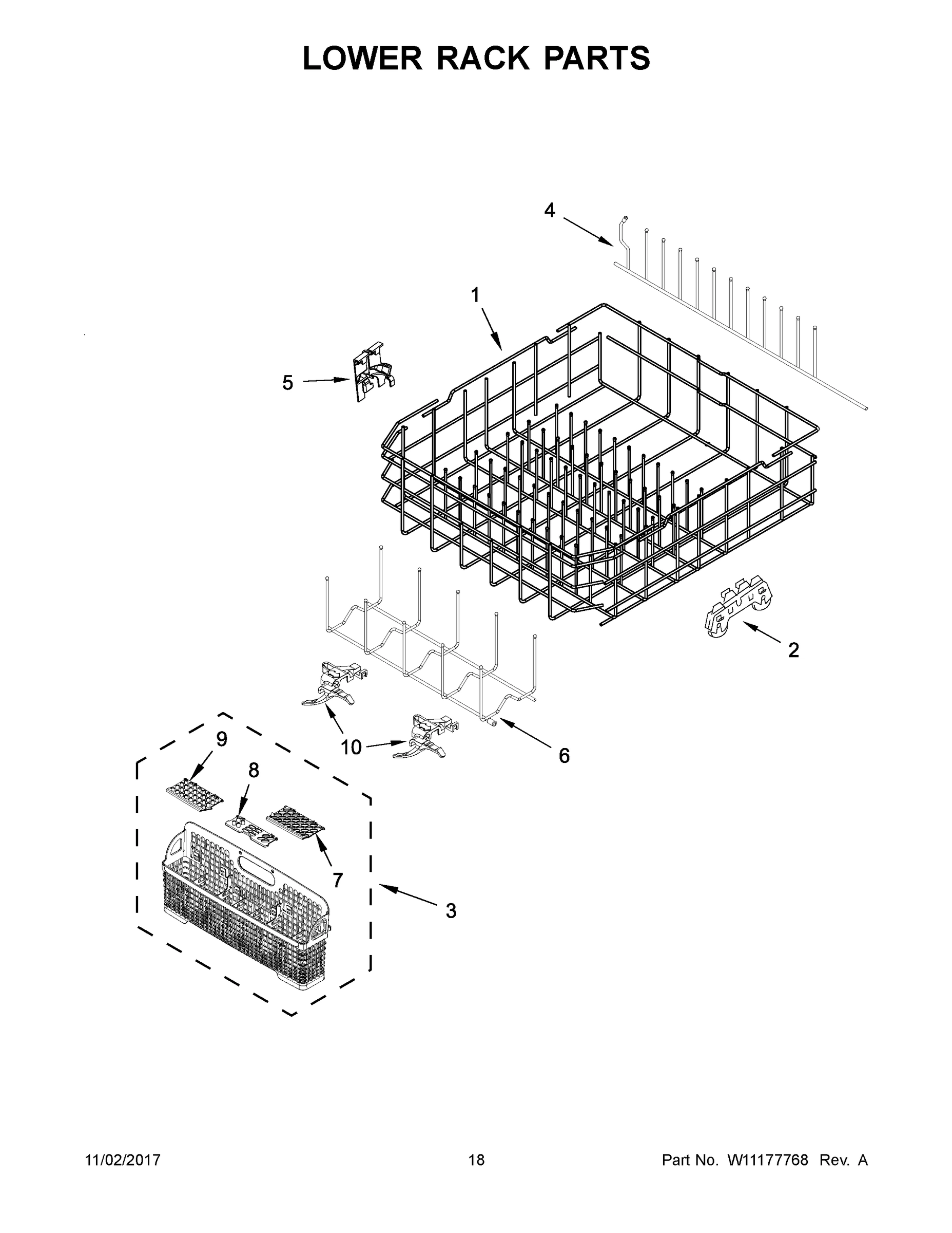 10 - LOWER RACK PARTS