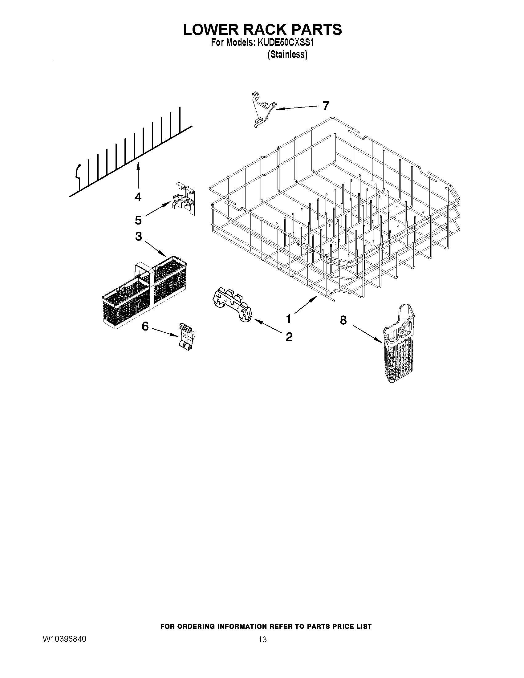 10 - LOWER RACK PARTS