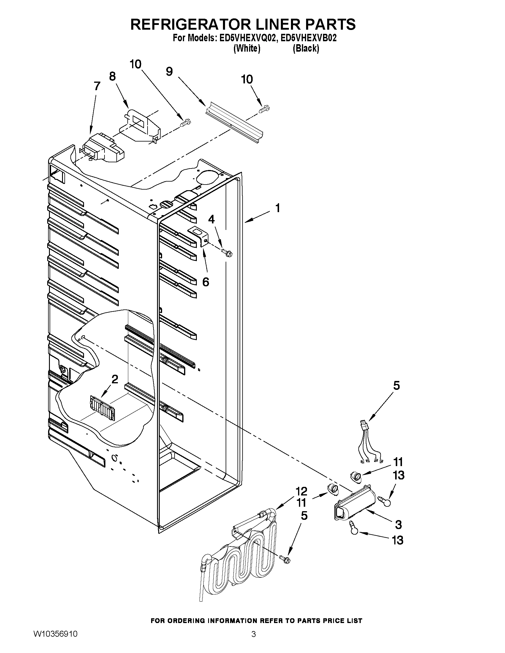 02 - REFRIGERATOR LINER PARTS