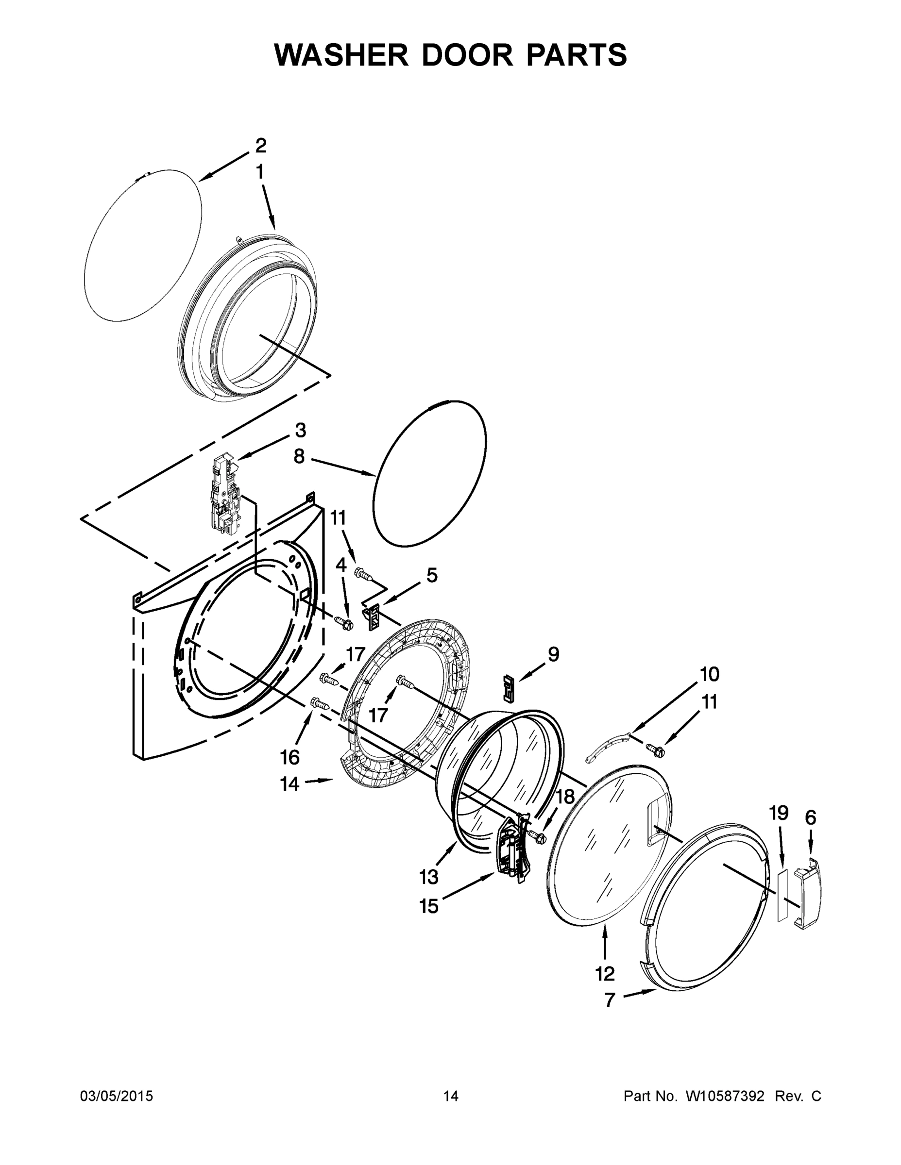 08 - WASHER DOOR PARTS