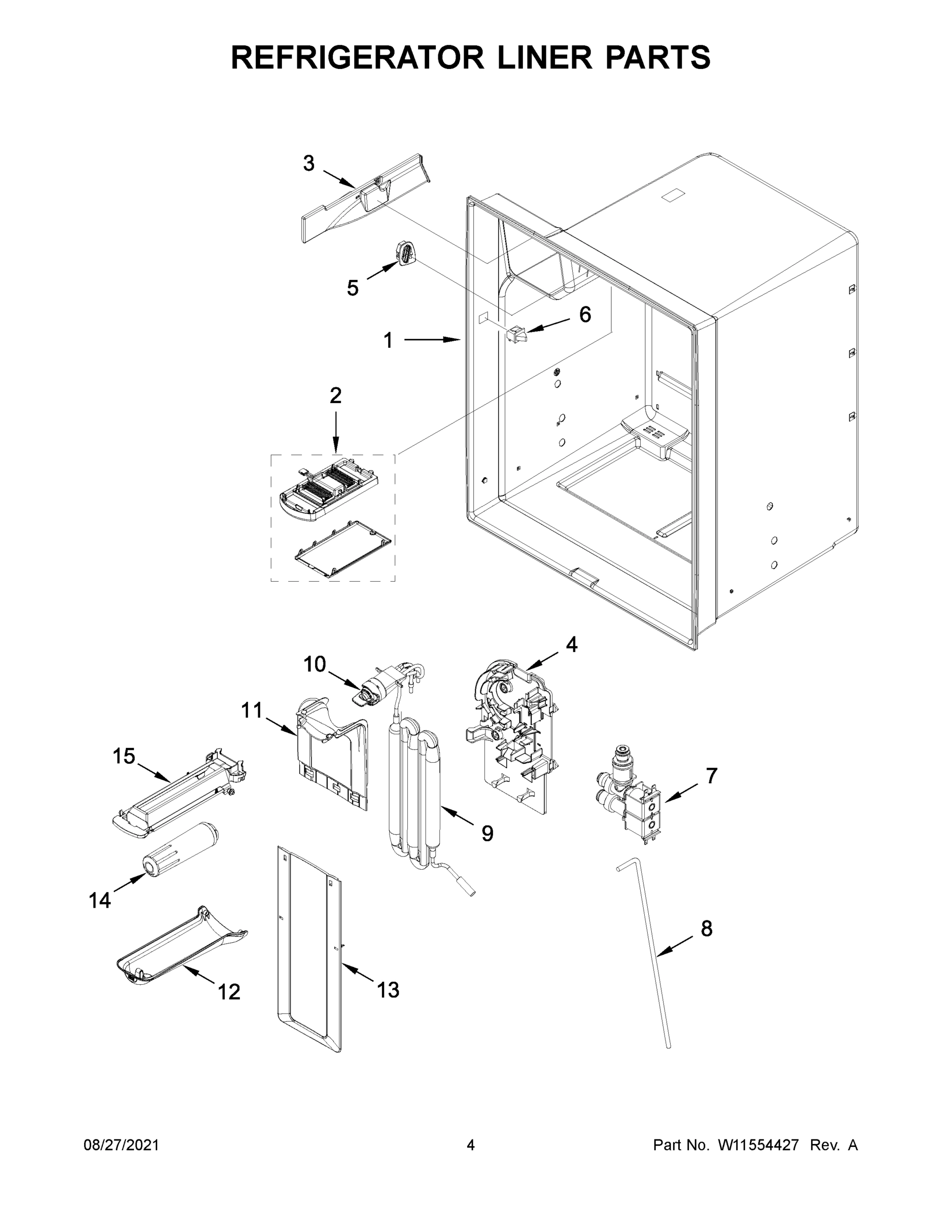 03 - REFRIGERATOR LINER PARTS