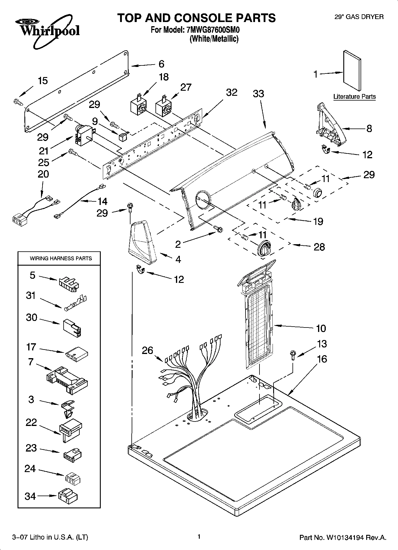 01 - TOP AND CONSOLE PARTS