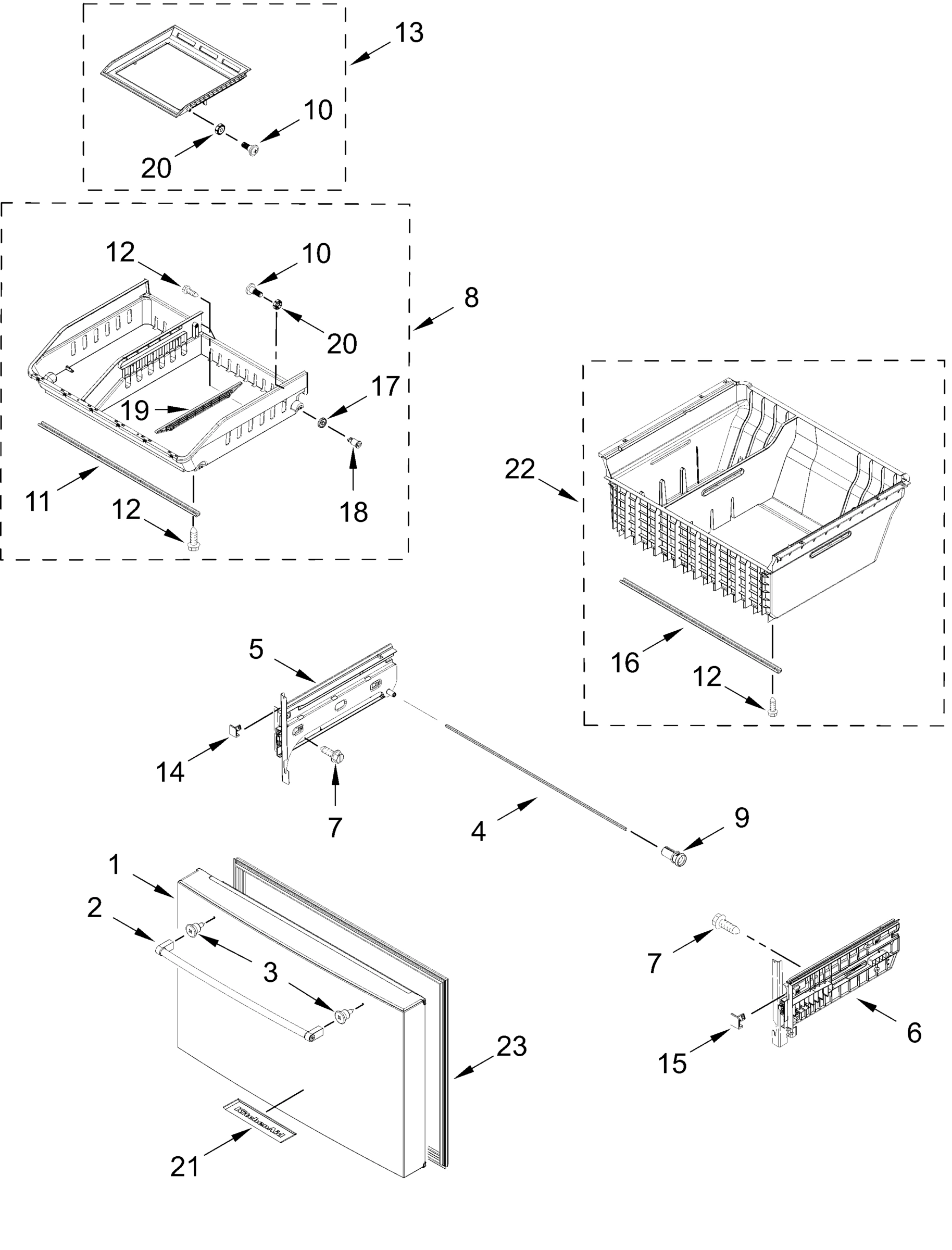 FREEZER DOOR PARTS