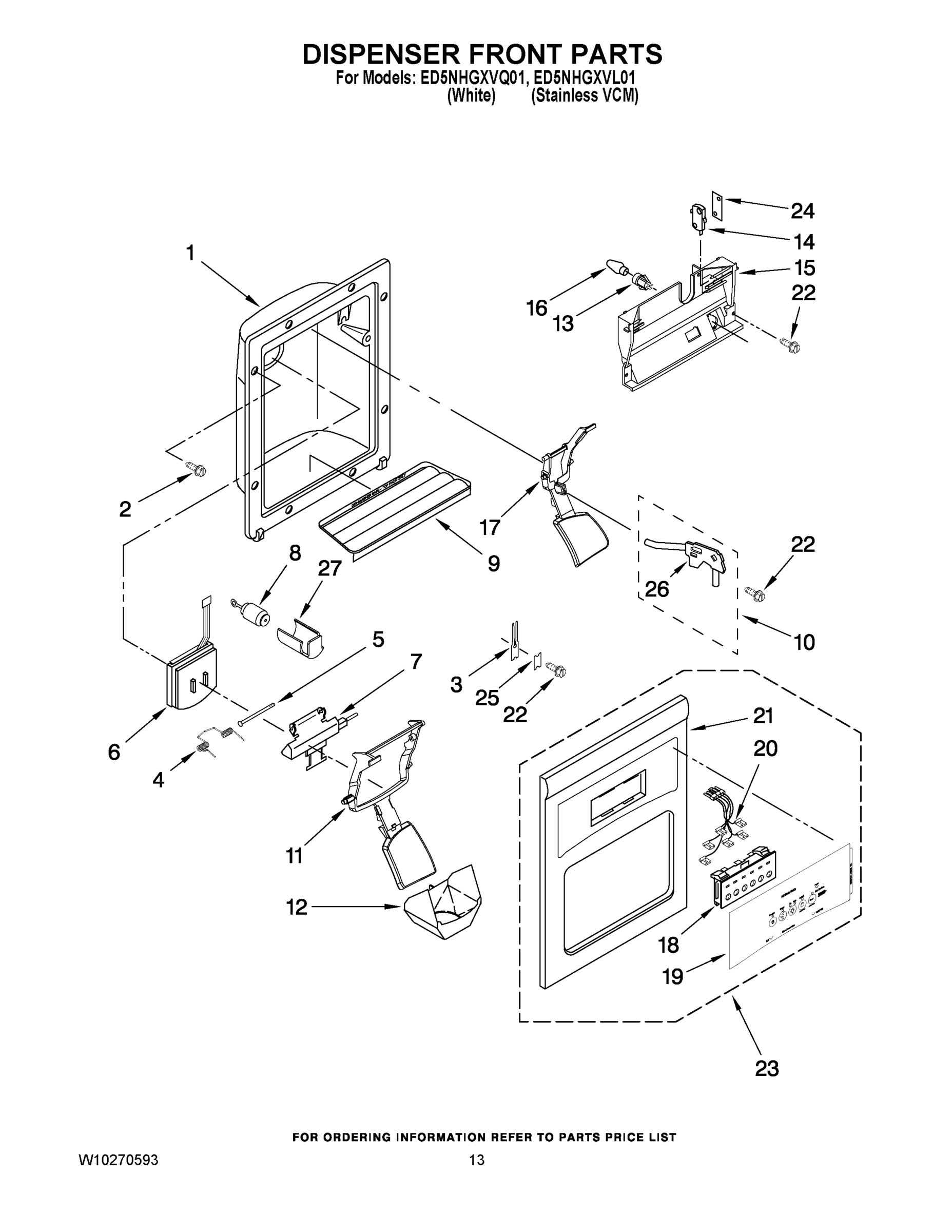 08 - DISPENSER FRONT PARTS