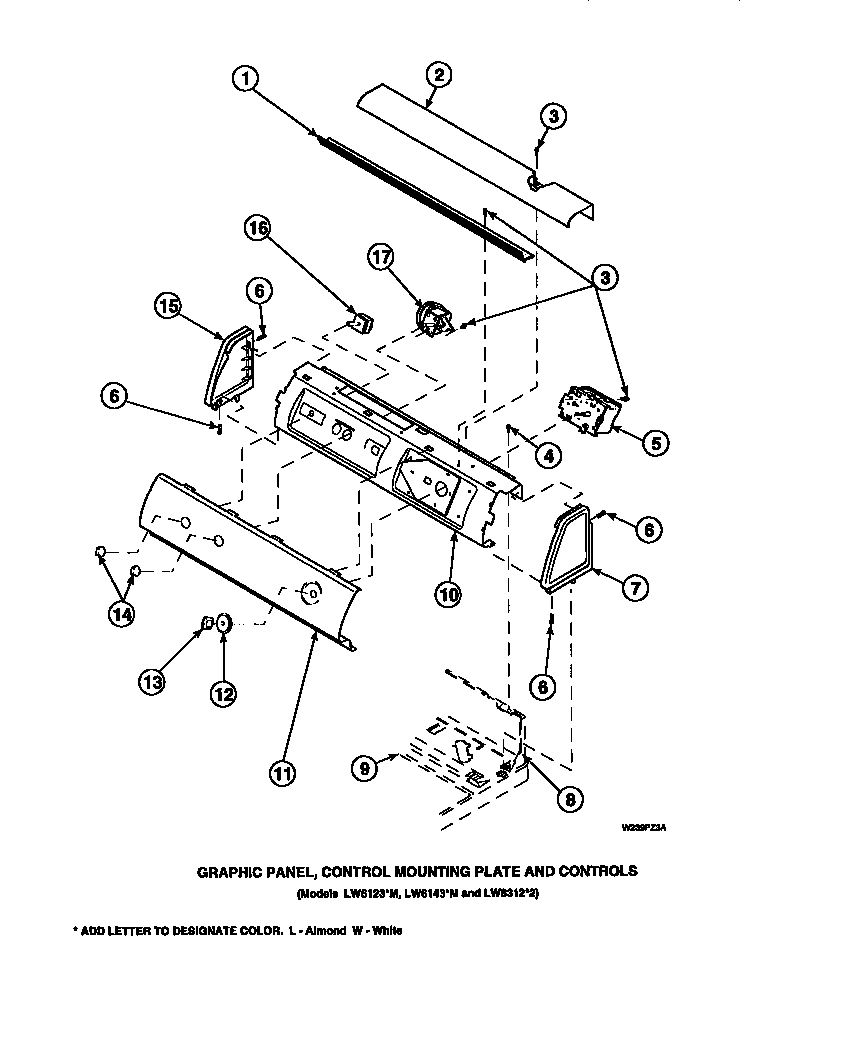 14 - GRAPHIC PANEL, CTRL MTG PLATE AND CTRLS