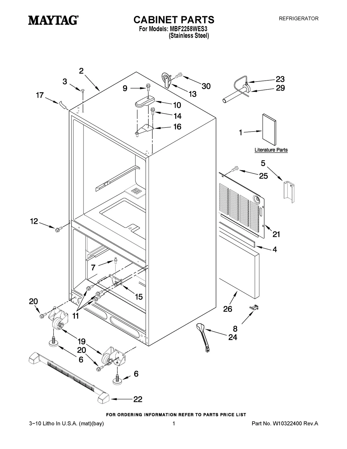 01 - CABINET PARTS