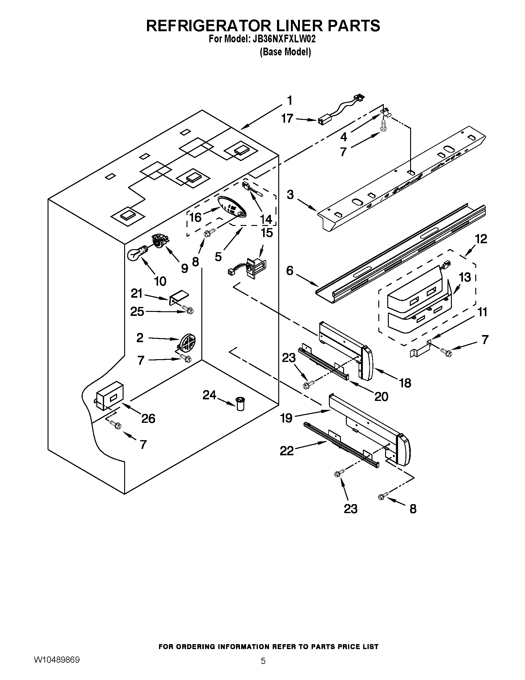 04 - REFRIGERATOR LINER PARTS