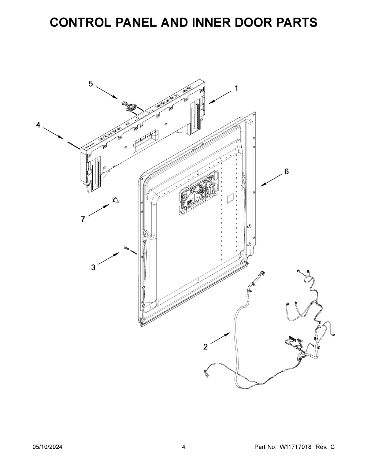 03 - CONTROL PANEL AND INNER DOOR PARTS