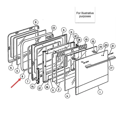 574304 Fisher & Paykel Pyrolytic Door Gasket