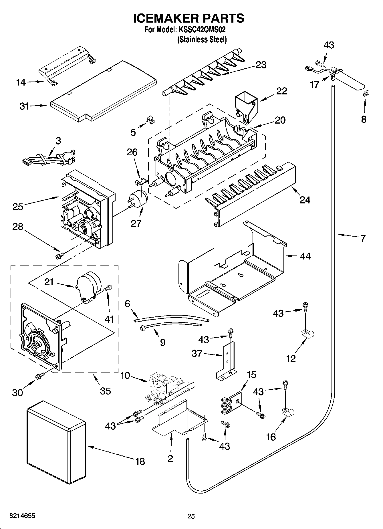 15 - ICEMAKER PARTS