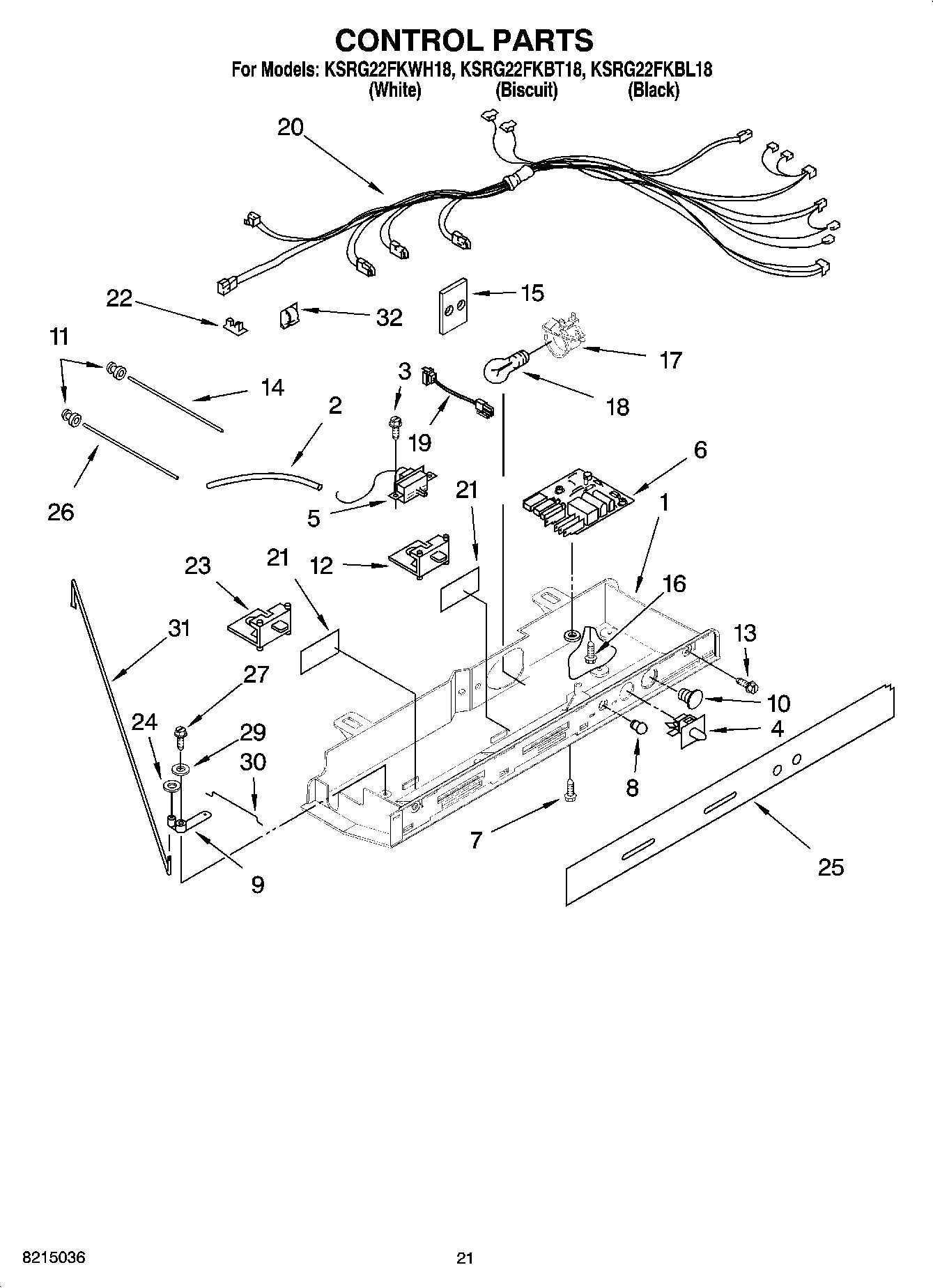 12 - CONTROL PARTS, OPTIONAL PARTS (NOT INCLUDED)