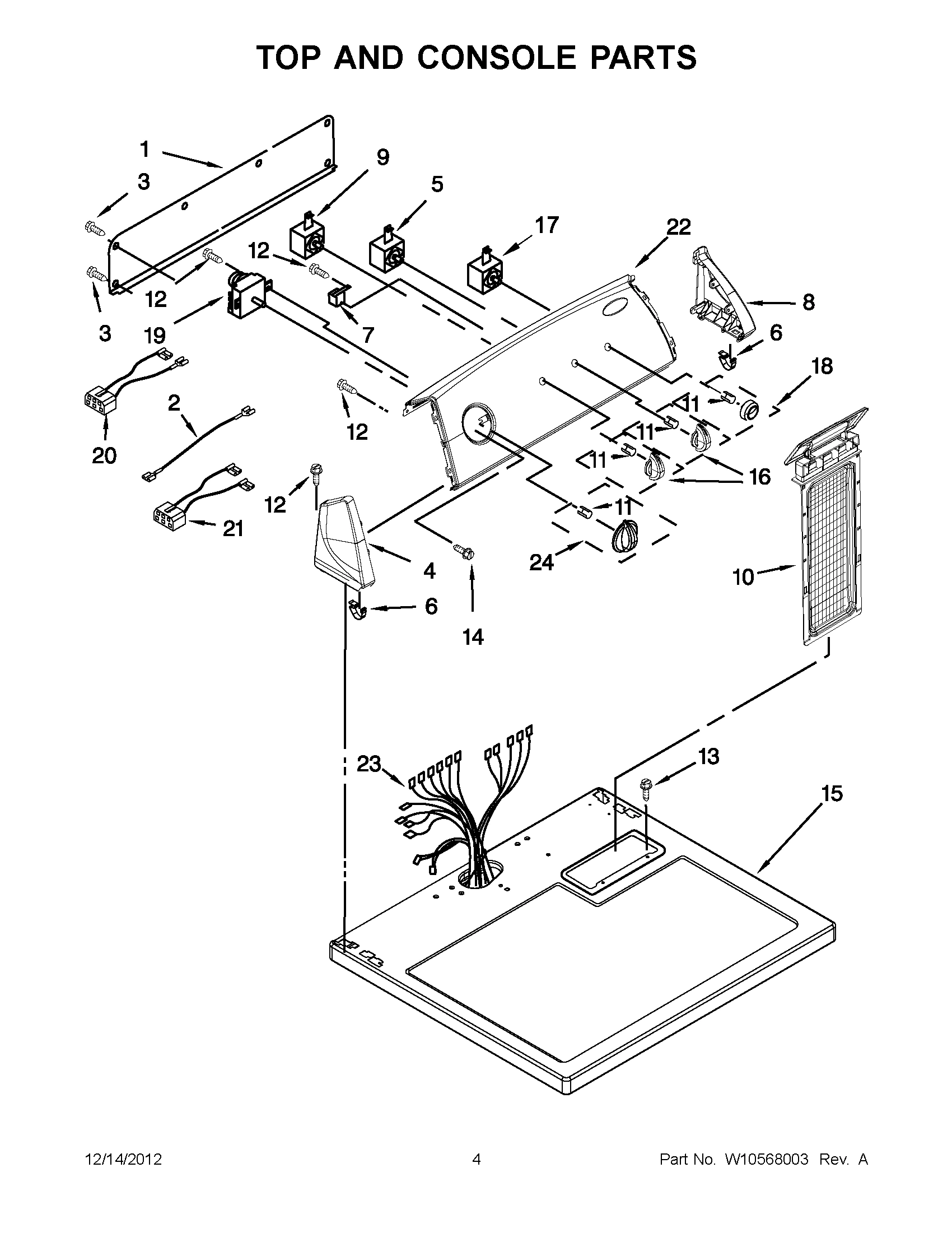 02 - TOP AND CONSOLE PARTS