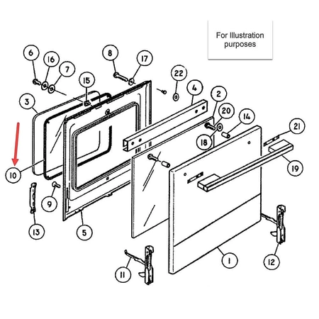573637 Fisher & Paykel Range Door Gasket