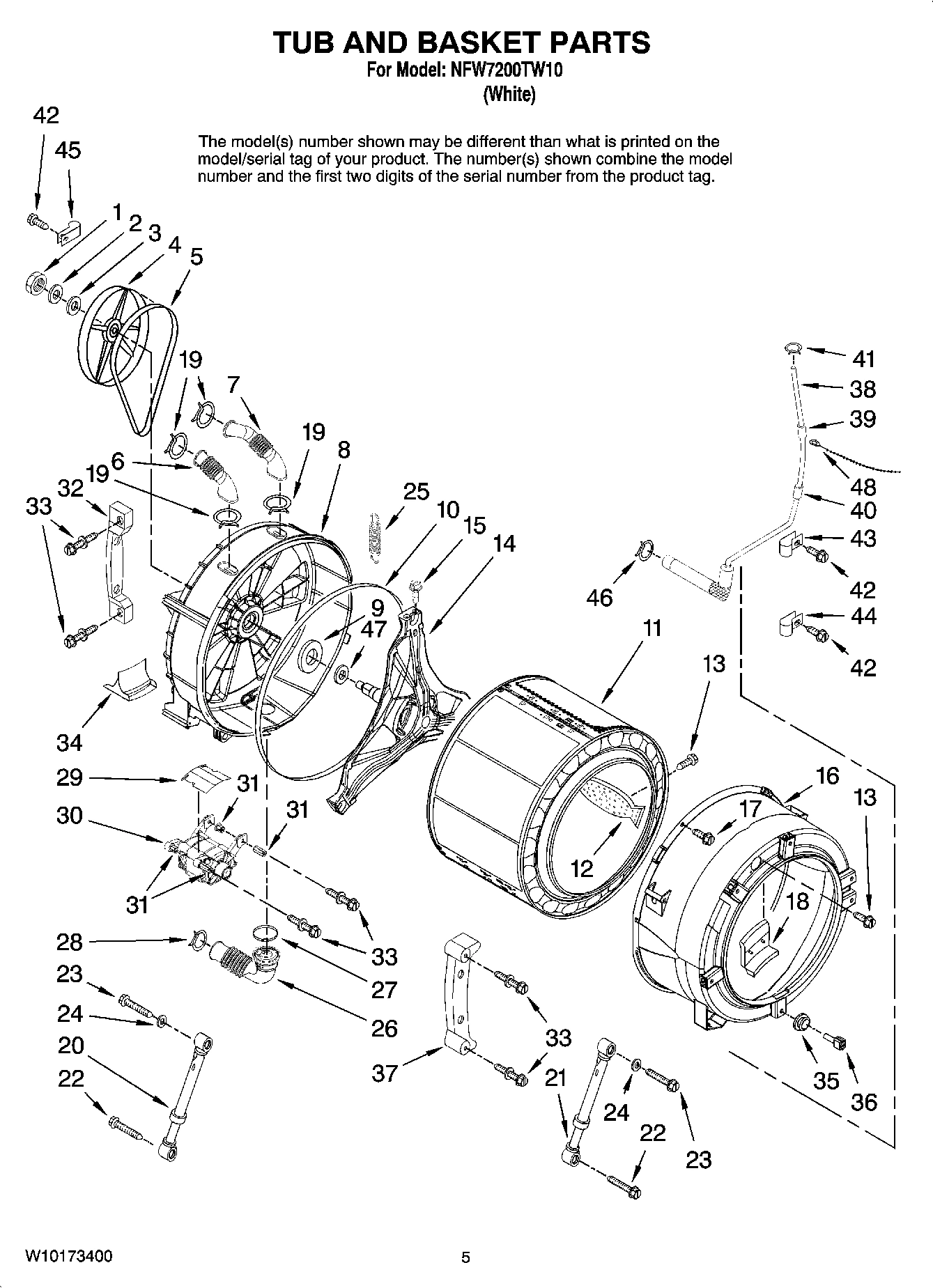 03 - TUB AND BASKET PARTS
