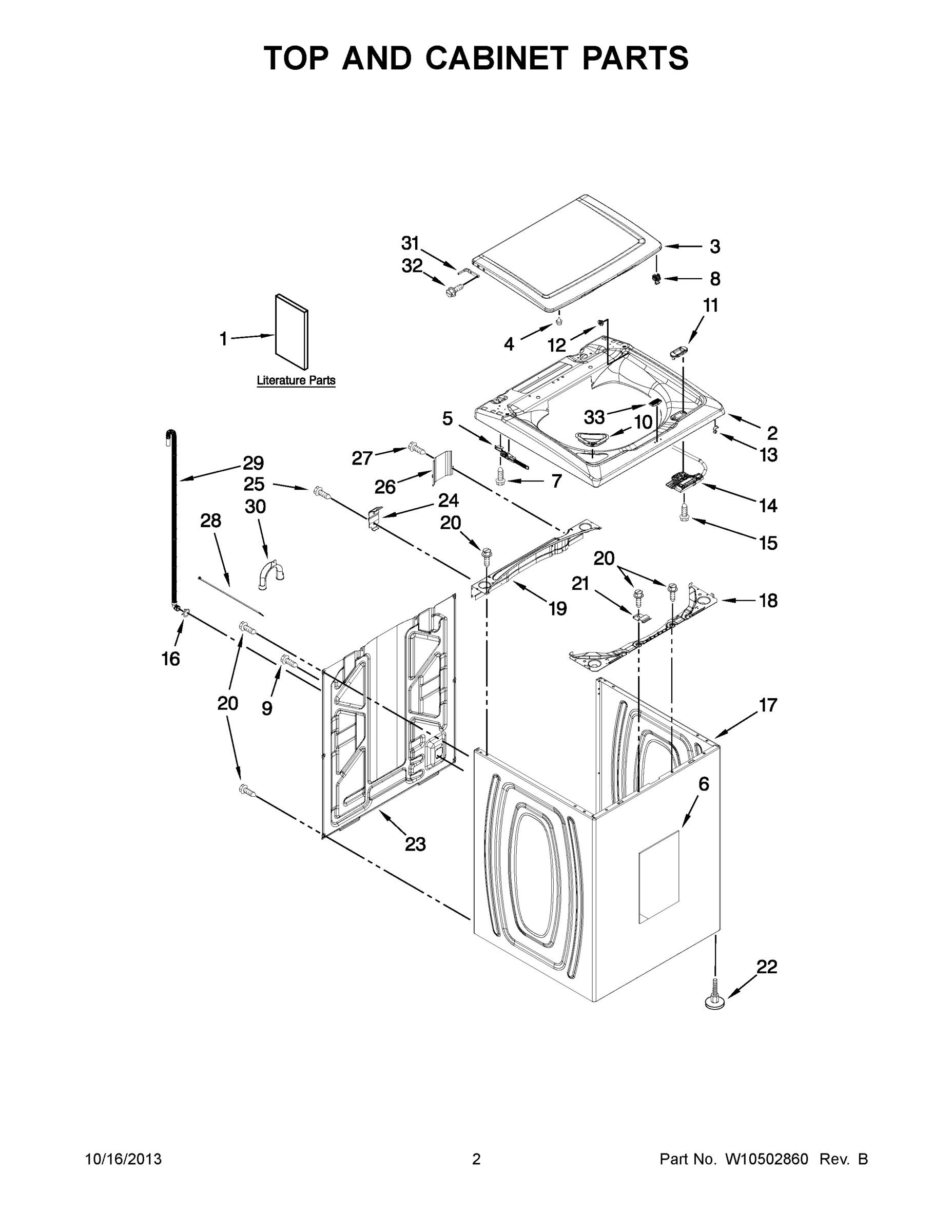 02 - TOP AND CABINET PARTS