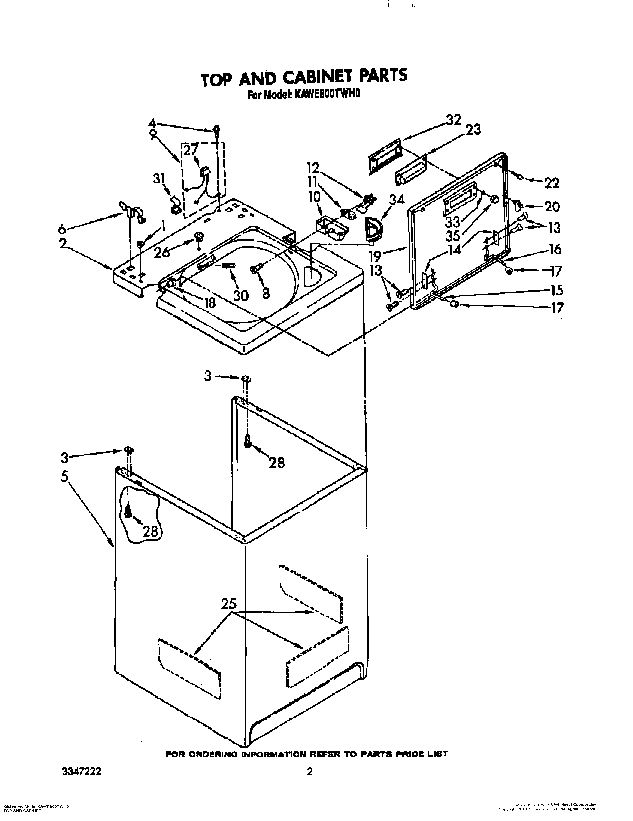 02 - TOP AND CABINET, LITERATURE AND OPTIONAL