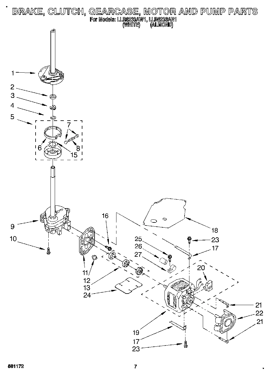 05 - BRAKE, CLUTCH, GEARCASE, MOTOR & PUMP