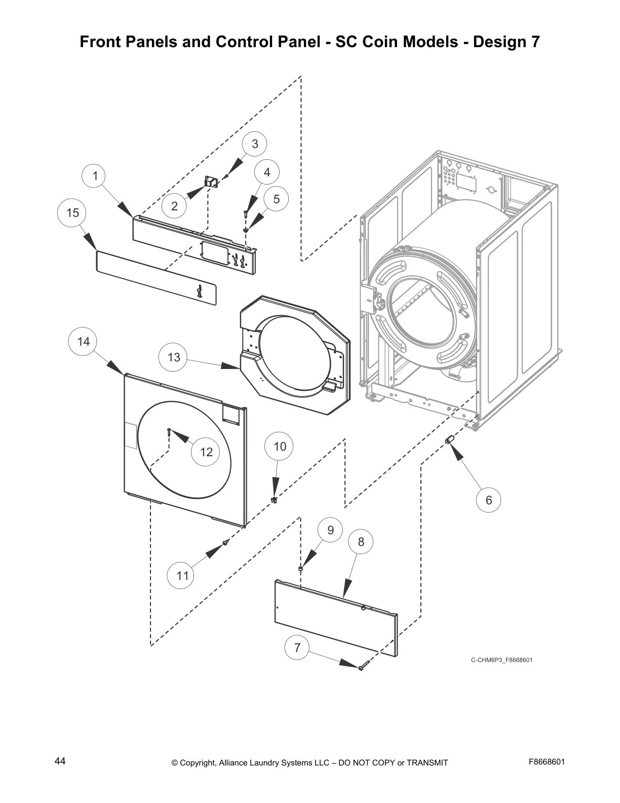 Front Panels and Control Panel - SC Coin Models - Design 7